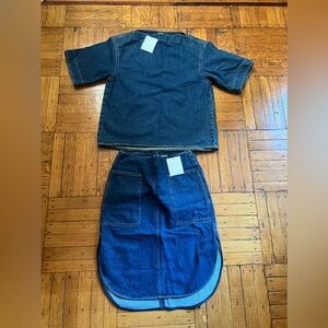 NWT Toteme Denim Top and Skirt Set Size 36 / S